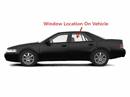 Driver Left Side Rear Door Window Door Glass Compatible with Cadillac Seville 4 Door Sedan 1998-2004 Models