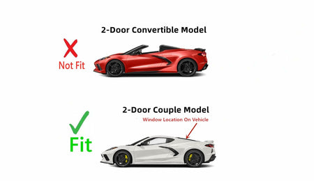 Heated Back Window Back Glass Compatible with Chevrolet Corvette 2 Door Coupe 2020-2026 Models