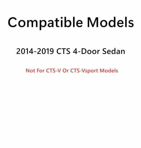 Driver Left Side Rear Door Window Door Glass Compatible with Cadillac CTS 4-Door Sedan 2014-2019 Models (Not For CTS-V models)