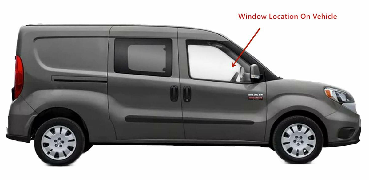Passenger Right Side Front Door Window Door Glass Compatible with Ram Promaster City Van 2015-2022 Models