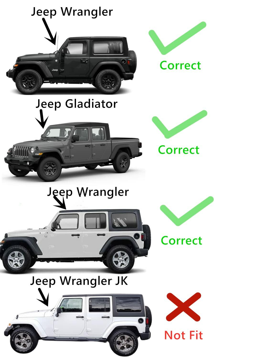 Tempered Driver Left Side Front Door Window Door Glass Compatible with Jeep Wrangler 2018-2026 / Gladiator 2020-2026 Models