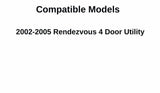 Driver Left Side Front Door Window Door Glass Compatible with Buick Rendezvous 2002-2005 Models
