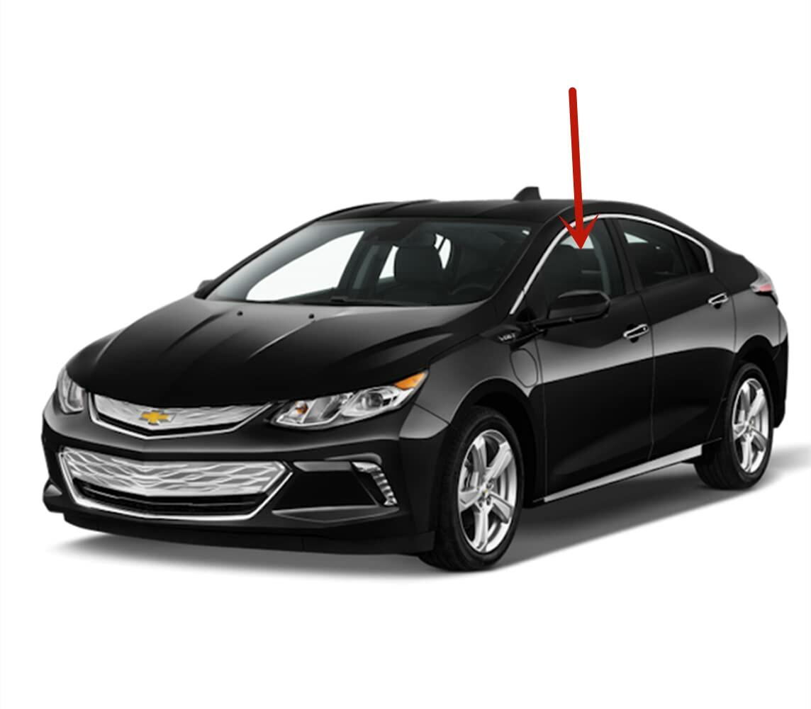 Tempered Driver Left Side Front Door Window Door Glass Compatible with Chevrolet Volt 2016-2019 Models
