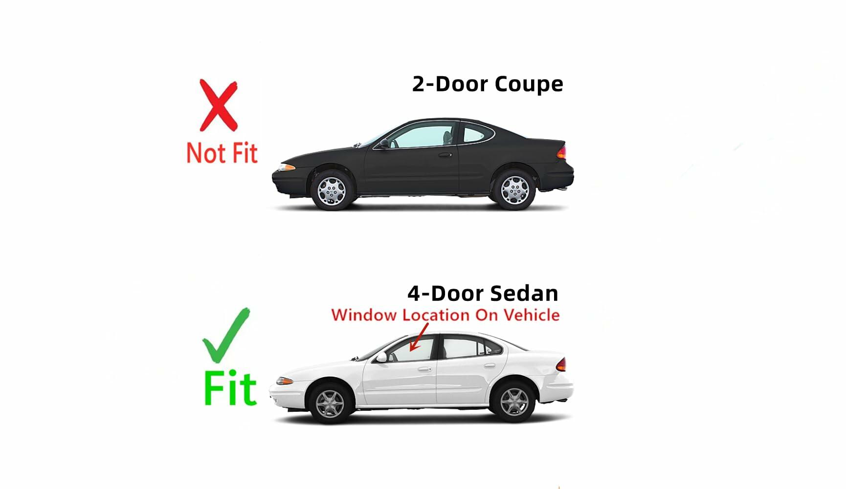 Driver Left Side Front Door Window Glass Compatible with Oldsmobile Alero/Pontiac Grand Am 4 Door Sedan 1999-2005 Models