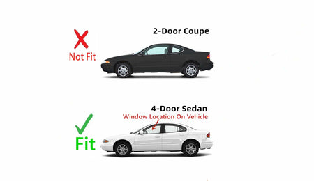 Driver Left Side Front Door Window Glass Compatible with Oldsmobile Alero/Pontiac Grand Am 4 Door Sedan 1999-2005 Models