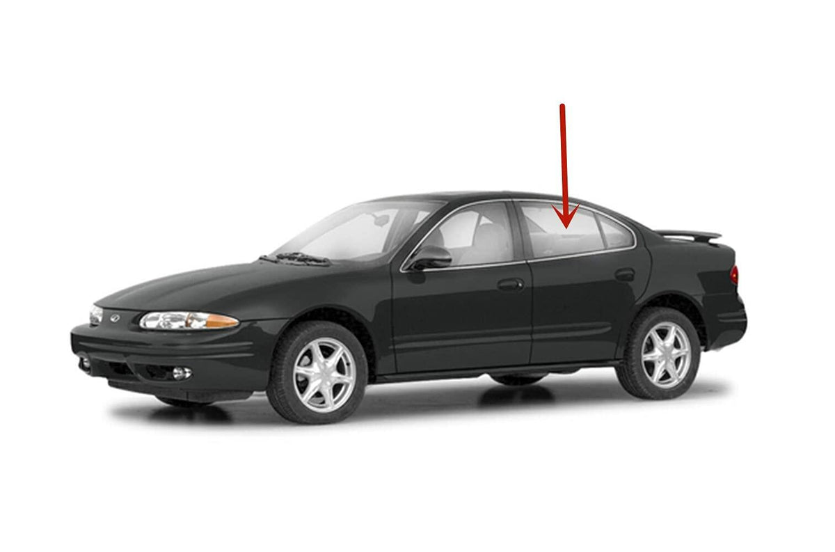 Driver Left Side Rear Door Window Door Glass Compatible with Oldsmobile Alero/Pontiac Grand Am 4 Door Sedan 1999-2005 Models