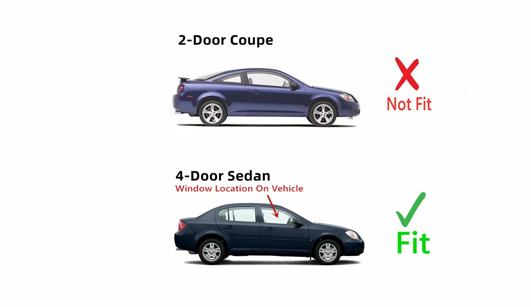 Passenger Right Side Front Door Window Door Glass Compatible with Chevrolet Cobalt/Pontiac G4/Pontiac G5 2005-2011 4 Door Sedan Models