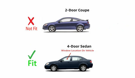 Driver Left Side Front Door Window Door Glass Compatible with Chevrolet Cobalt/Pontiac G4/Pontiac G5 2005-2011 4 Door Sedan Models