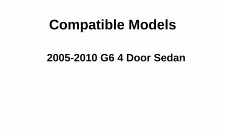 Driver Left Side Front Door Window Door Glass Compatible with Pontiac G6 4 Door Sedan 2005-2010 Models