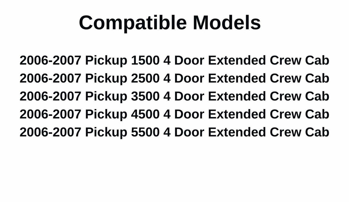 Laminated Driver Left Side Rear Door Window Door Glass Compatible with Dodge Ram Pickup 1500/2500/3500/4500/5500 4 Door Extended Crew/Mega Cab 2006-2007 Models