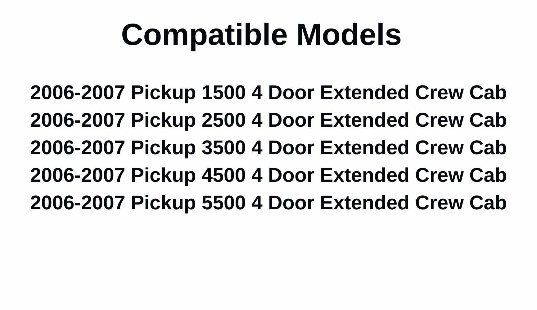 Laminated Driver Left Side Rear Door Window Door Glass Compatible with Dodge Ram Pickup 1500/2500/3500/4500/5500 4 Door Extended Crew/Mega Cab 2006-2007 Models