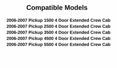 Laminated Driver Left Side Rear Door Window Door Glass Compatible with Dodge Ram Pickup 1500/2500/3500/4500/5500 4 Door Extended Crew/Mega Cab 2006-2007 Models