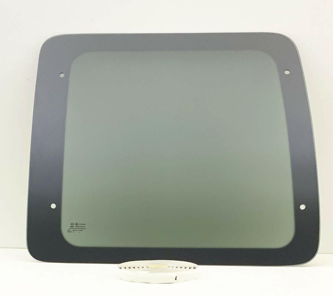 Privacy Color Style Stationary Back Window Back Glass Passenger Right Side Compatible with Ford Econoline 1992-2016 Models
