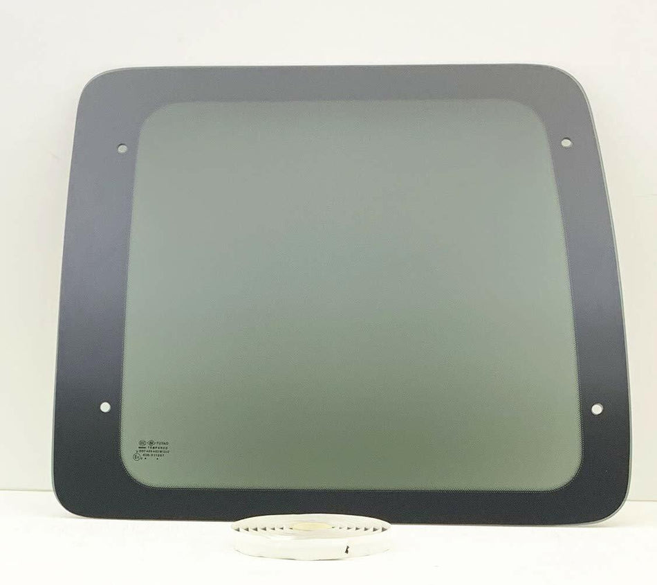 Privacy Color Style Stationary Back Window Back Glass Passenger Right Side Compatible with Ford Econoline 1992-2016 Models
