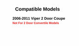 Driver Left Side Door Window Door Glass Compatible with Dodge Viper 2 Door Coupe 2006-2011 Models