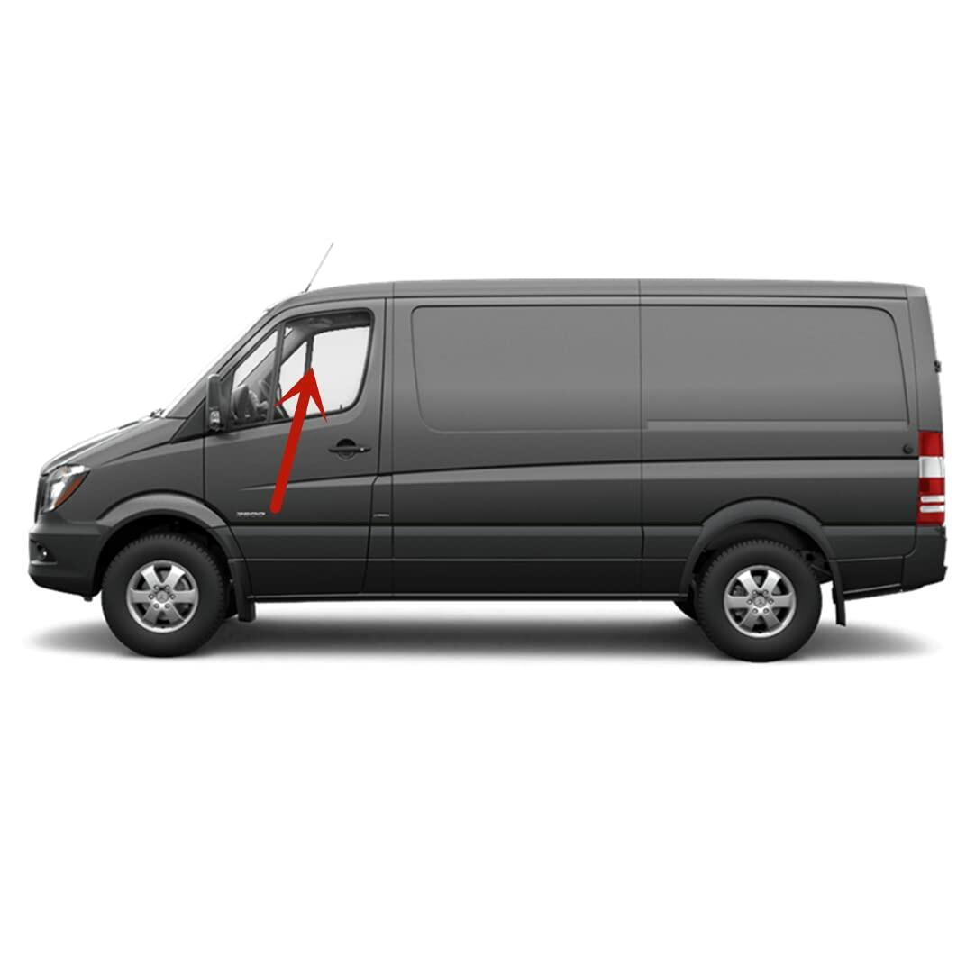 Driver Left Front Door Window Door Glass Compatible with Mercedes Benz Sprinter Van 2009-2018 Models