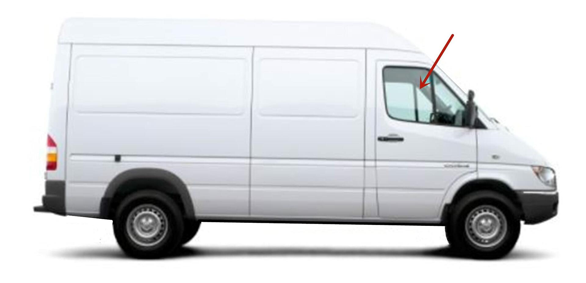 Passenger Right Side Front Door Window Door Glass Compatible with Freightliner Sprinter/Dodge Sprinter 2001-2006 Models