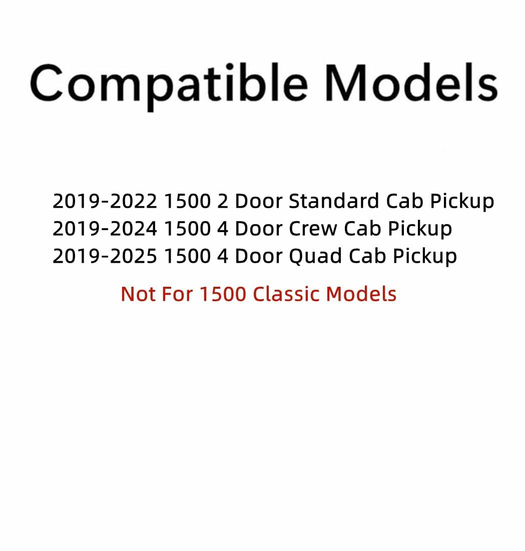 Heated Privacy Stationary Back Window Back Glass Compatible with Ram Pickup 1500 2019-2025 Models (Not For 1500Classic)