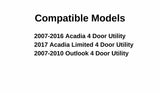 Driver Left Side Rear Door Window Door Glass Compatible with GMC Acadia/Saturn Outlook 2007-2016 Models /Acadia Limited 2017 Models