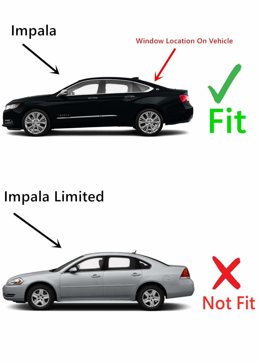 Heated Back Window Back Glass Compatible with Chevrolet Impala 2014-2020 Models
