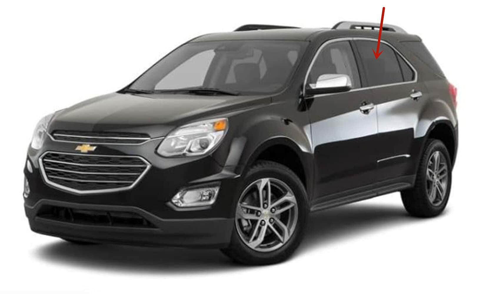 Driver Left Side Rear Door Window Door Glass Compatible with Chevrolet Equinox 2010-2017 Models
