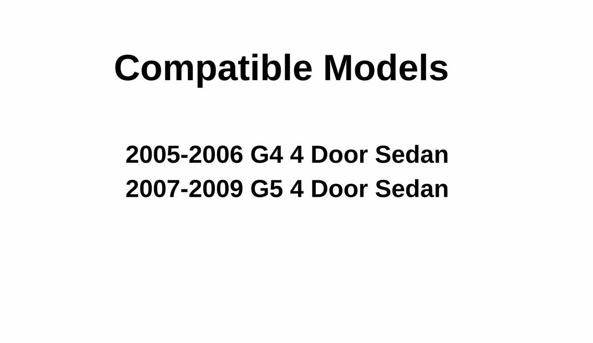 Driver Left Side Rear Door Window Door Glass Compatible with Pontiac G4/G5 2005-2009 4 Door Sedan