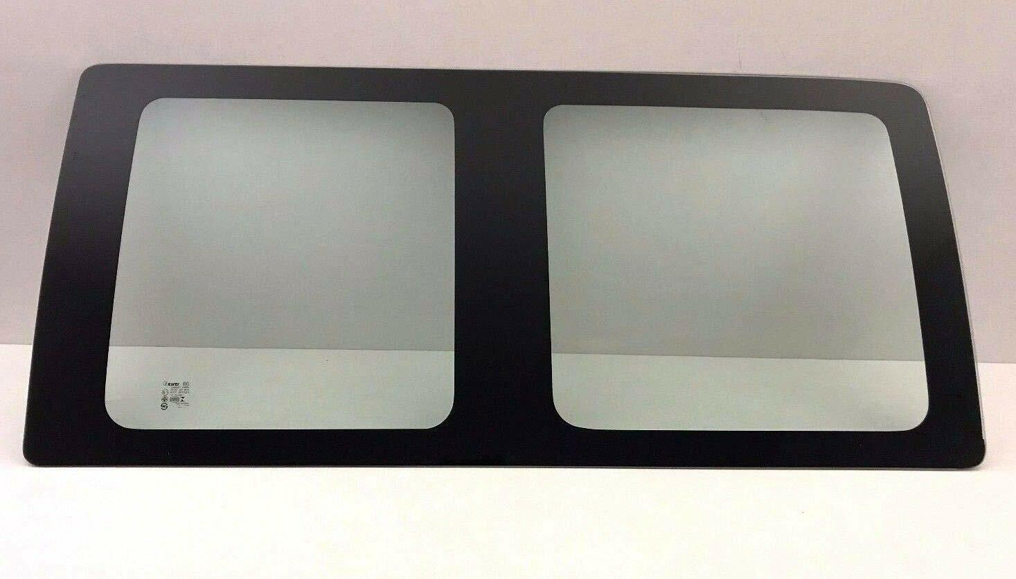 Stationary Passenger Right Side Sliding Cargo Door Window Door Glass Compatible with Chevrolet Express/GMC Savana 1996-2025 Models