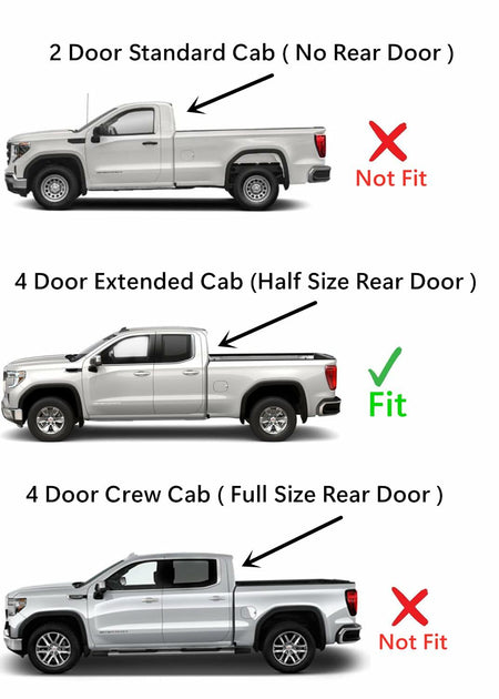 Privacy Driver Left Side Rear Door Window Door Glass Compatible with Chevrolet Silverado/GMC Sierra 1500 4 Door Extended Cab 2019-2026 Models