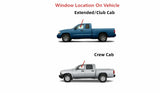 Driver Left Side Front Door Window Door Glass Compatible with Mitsubishi Raider 2006-2010 Models