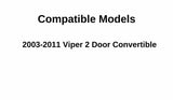 Passenger Right Side Door Window Door Glass Compatible with Dodge Viper 2 Door Convertible 2003-2011 Models