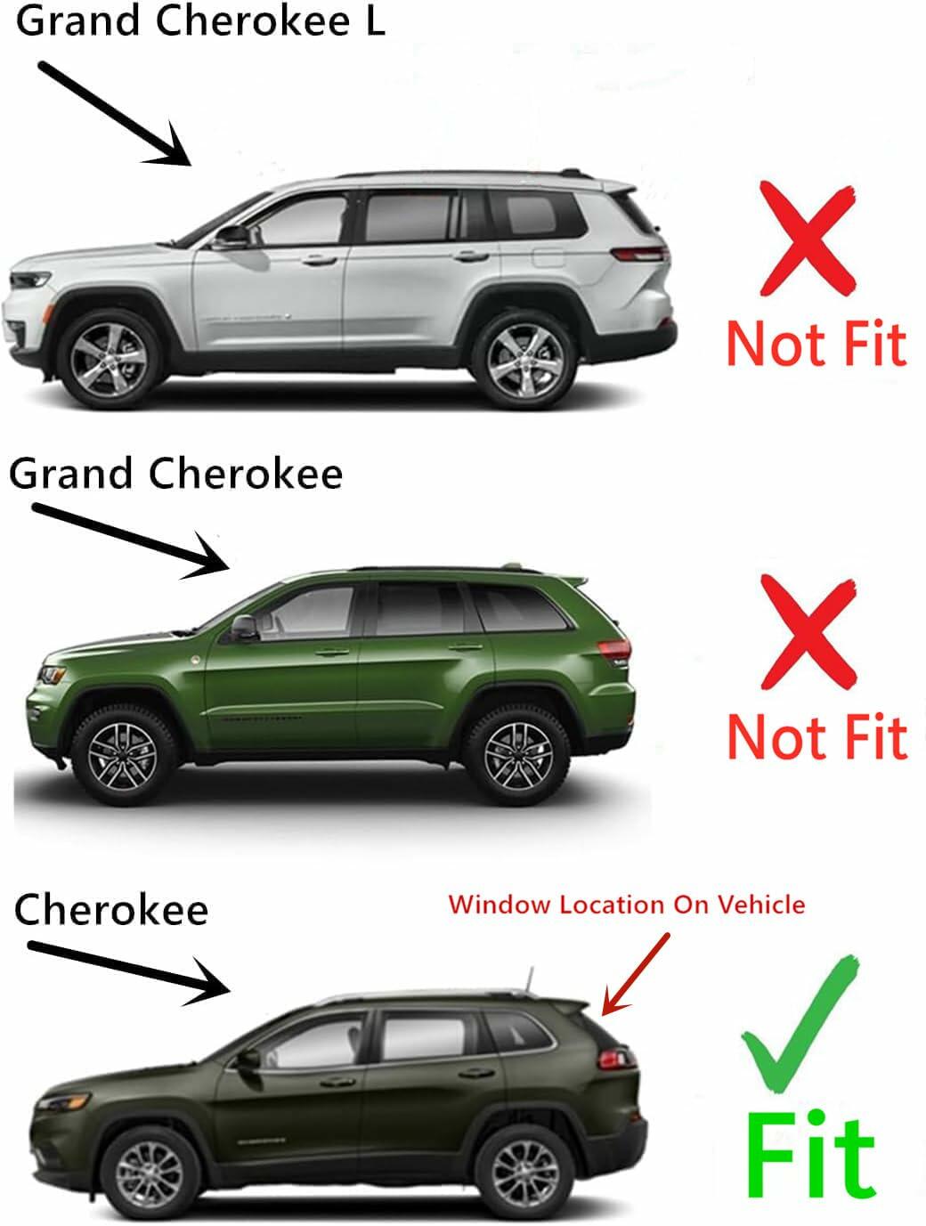 Heated Back Tailgate Window Back Glass Compatible with Jeep Cherokee 2019-2023 Models