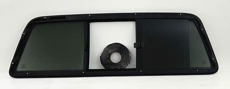Manual Slider Back Window Back Glass Compatible with Ford F150 1997-2003 / F150Heritage 2004 / F250LD (Light Duty Only) 1997-1999 Pickups