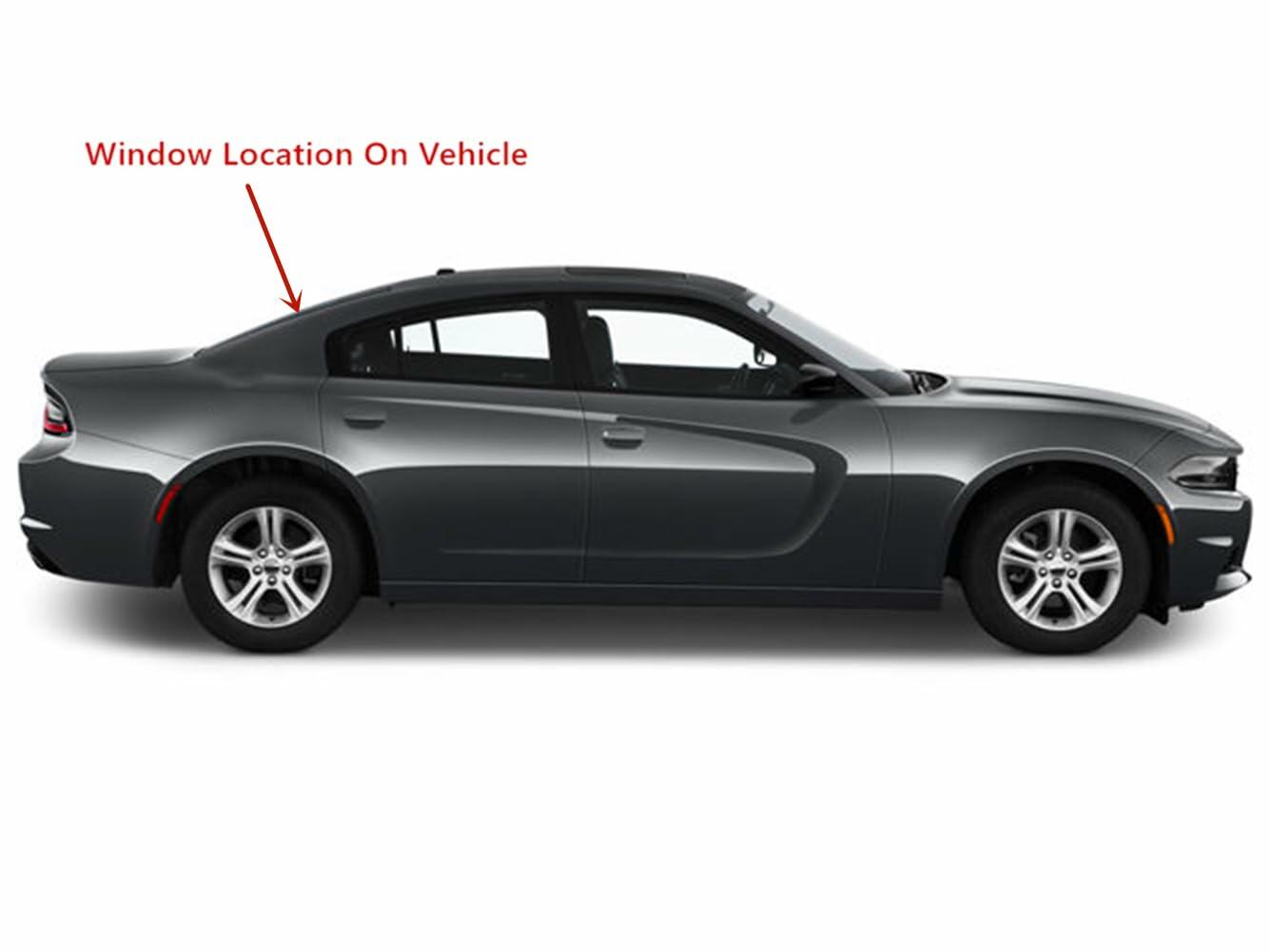 Heated Back Window Back Glass Compatible with Dodge Charger 2011-2014 4 Door Sedan Models