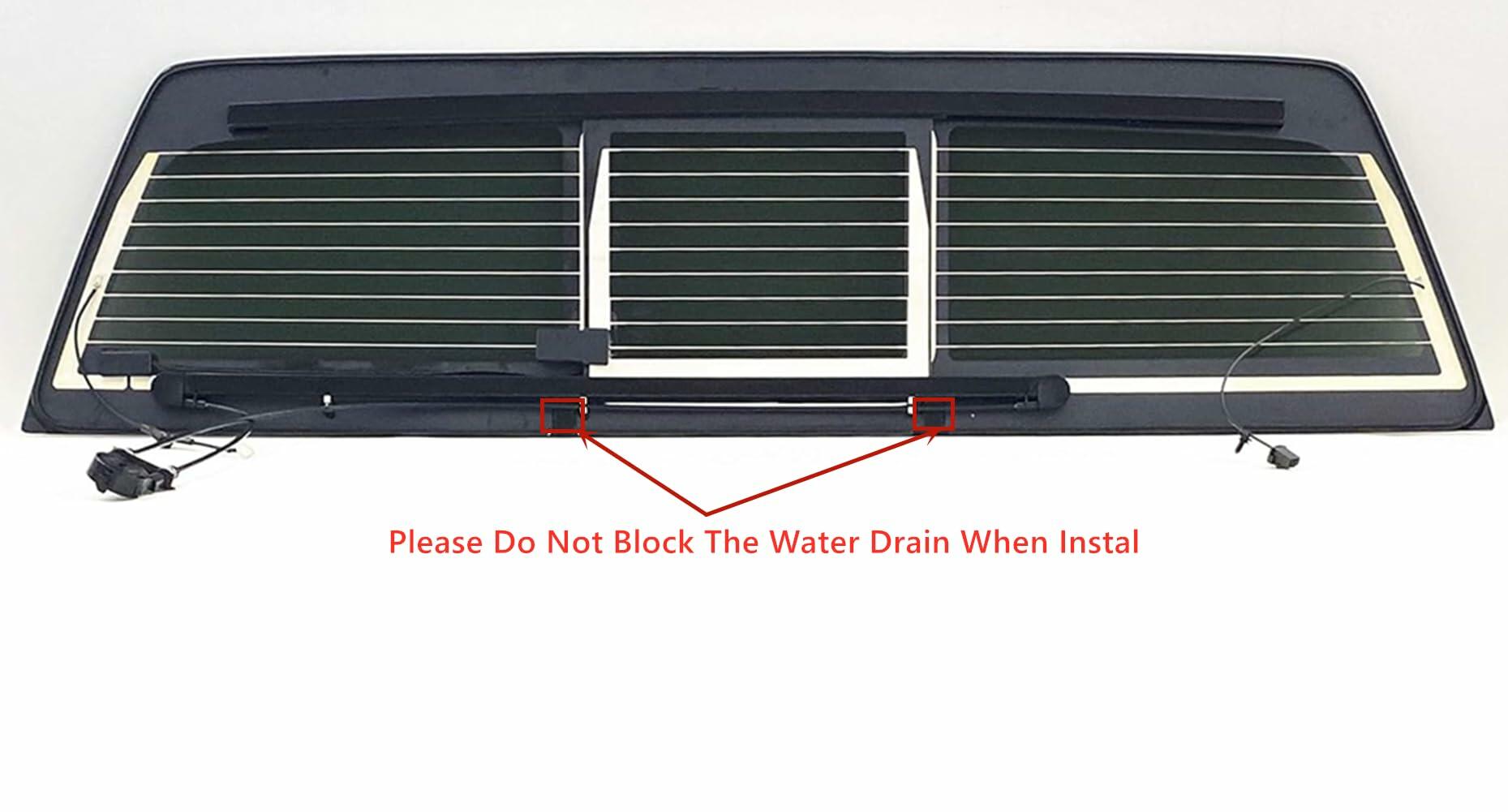 Heated Back Sliding Window Glass Power Slider Compatible with Chevrolet Silverado GMC Sierra 1500 2014-2018 / 1500Limited 2019 / 2500 3500 2015-2019 Models