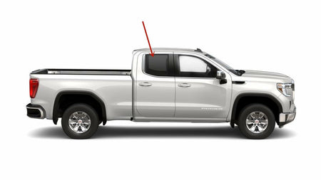 Privacy Passenger Right Side Rear Door Window Door Glass Compatible with Chevrolet Silverado/GMC Sierra 1500 4 Door Extended Cab 2019-2026 Models