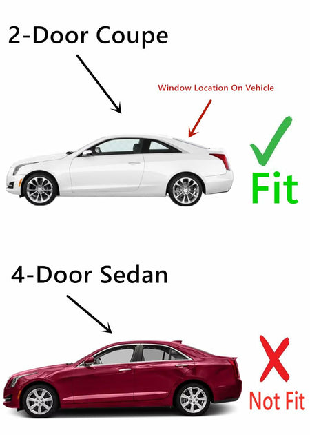 Heated Back Window Back Glass Compatible with Cadillac ATS/Cadillac ATS-V 2015-2019 2 Door Coupe Models