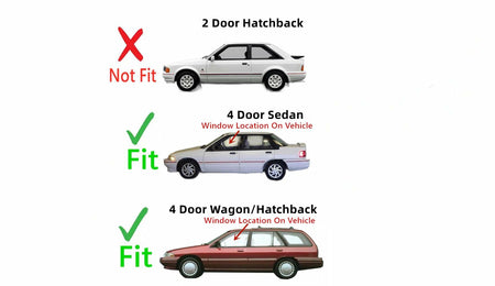 Driver Left Side Front Door Window Glass Compatible with Ford Escort/Mercury Tracer 1991-1993 4 Door Models