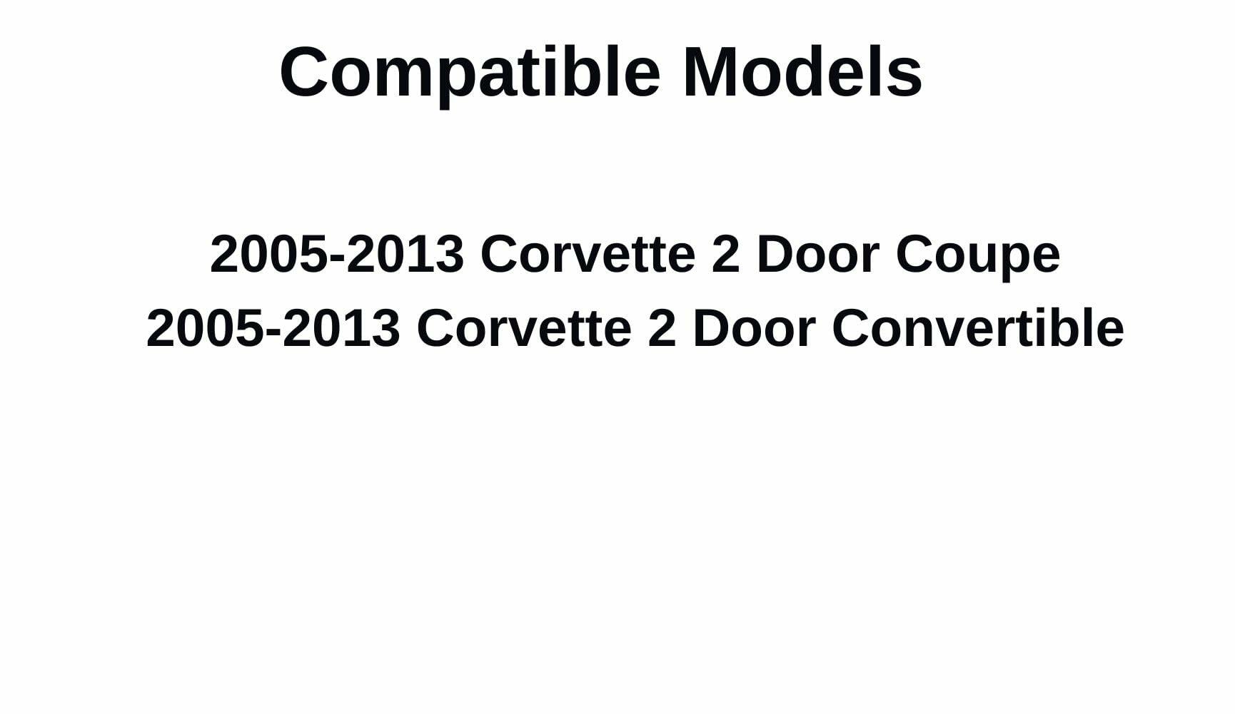 Passenger Right Side Door Window Door Glass Compatible with Chevrolet Corvette 2005-2013 Models
