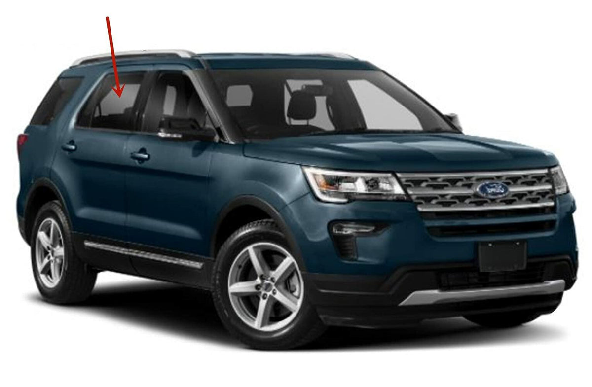 Passenger Right Side Rear Door Window Door Glass Compatible with Ford Explorer 2011-2019 Models