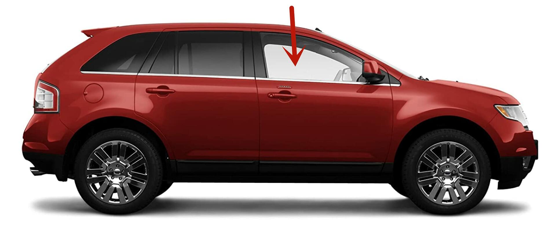 OEM W/Logo Tempered Passenger Right Side Front Door Window Door Glass Compatible with Ford Edge 2007-2014 Models/Lincoln MKX 2007-2015 Models