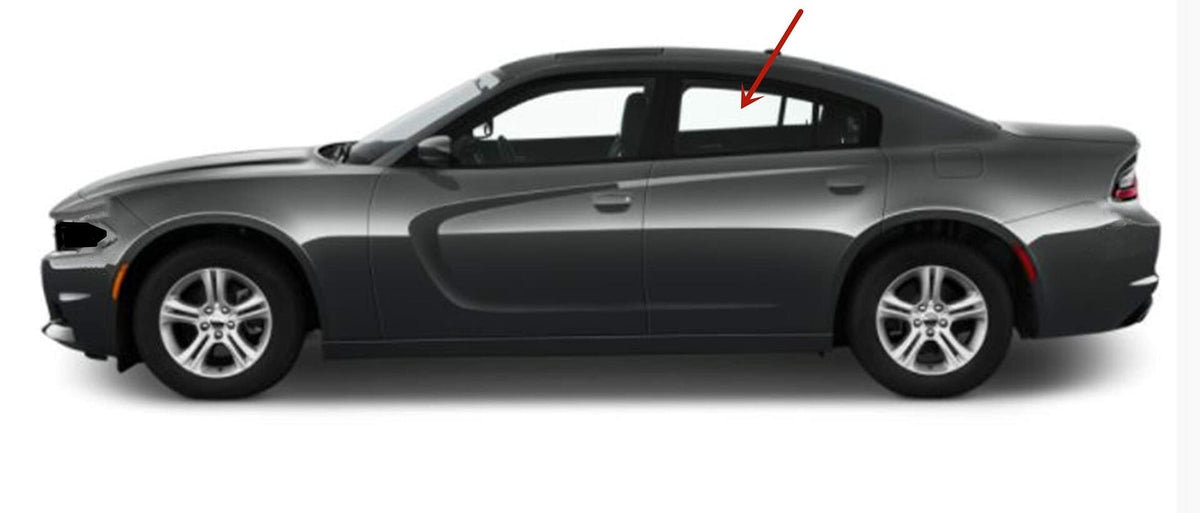 Driver Left Side Rear Door Window Door Glass Compatible with Dodge Charger 2011-2023 Models
