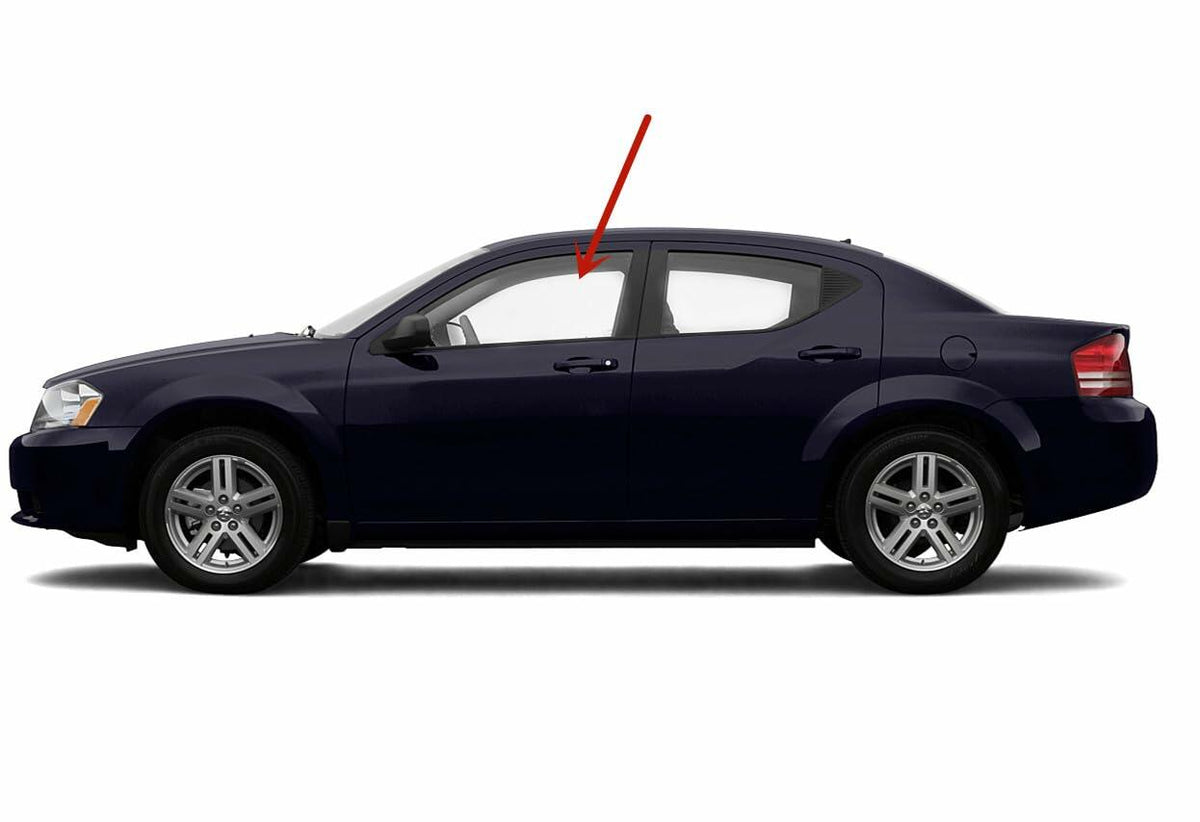 Driver Left Side Front Door Window Door Glass Compatible with Chrysler Sebring/Dodge Avenger 2007-2010 Models