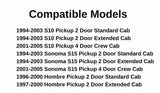 Clear Color Stationary Back Window Back Glass Compatible with Chevrolet S10 Pickup 1994-2005/GMC Sonoma S15 Pickup 1994-2005 Models/Isuzu Hombre Pickup 1996-2000 Models
