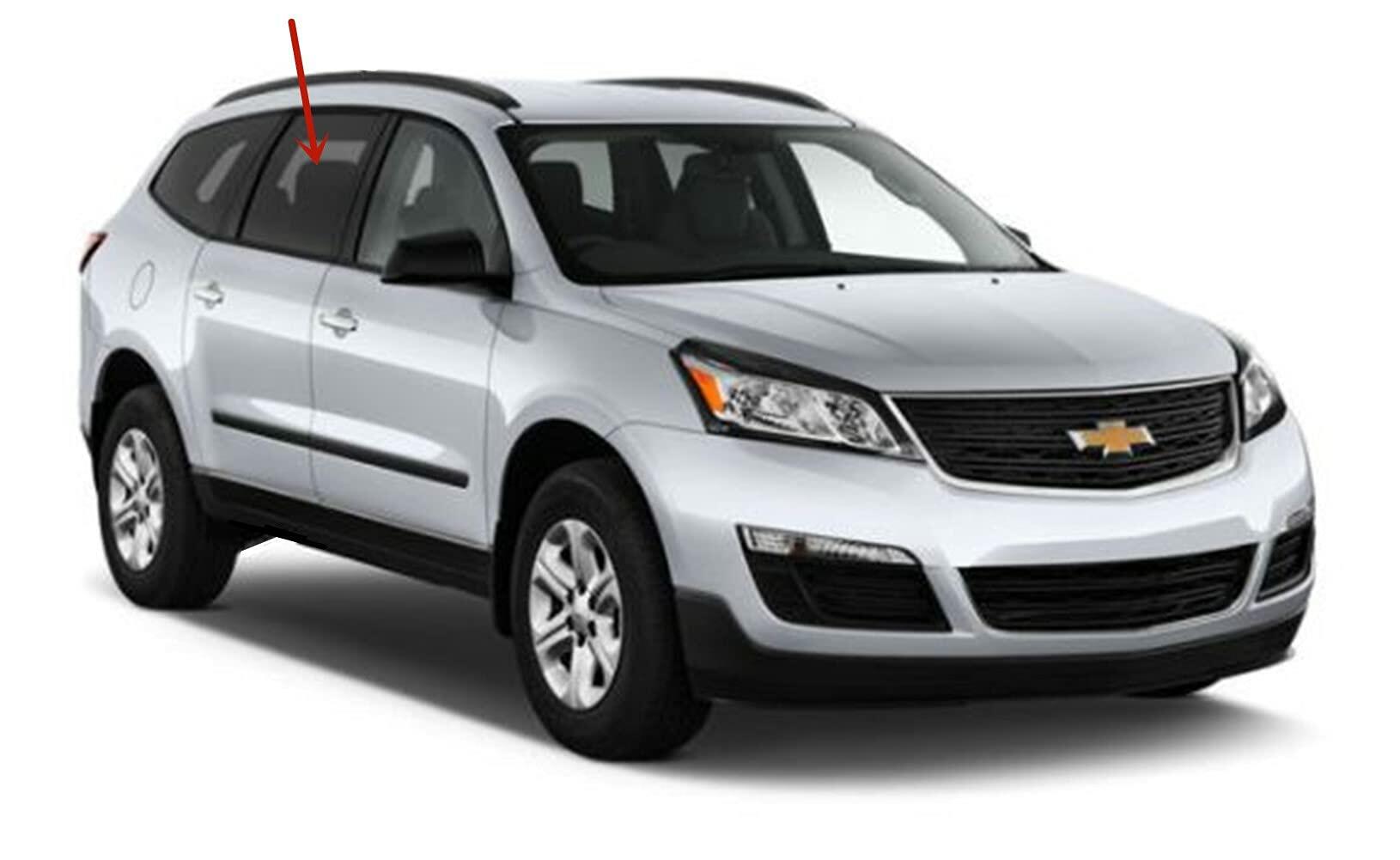 Passenger Right Side Rear Door Window Door Glass Compatible with Chevrolet Traverse 2009-2017 Models