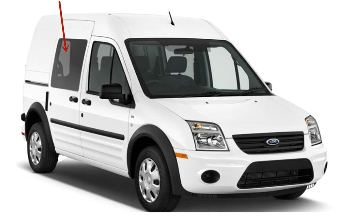 Passenger Right Side Rear Sliding Cargo Door Window Door Glass Compatible with Ford Transit Connect Mini Van 2010-2013 Models