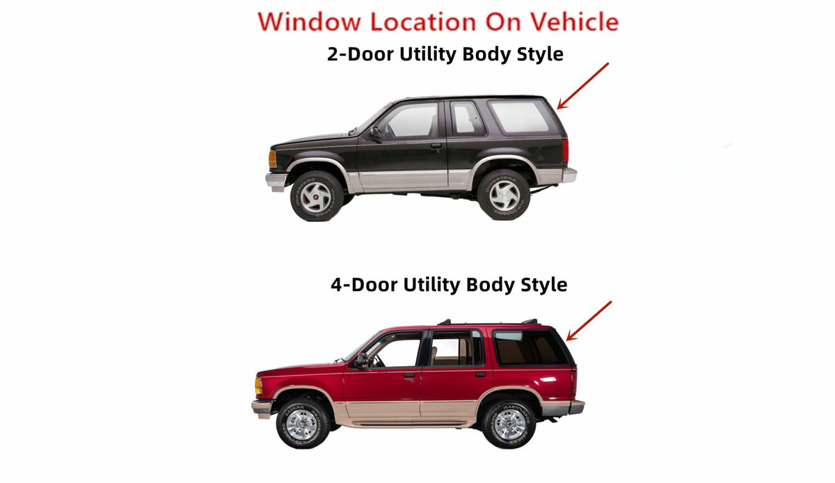 Heated Back Window Back Glass Compatible with Ford Explorer/Mazda Navajo/Mercury Mountaineer 1993-1997 Models