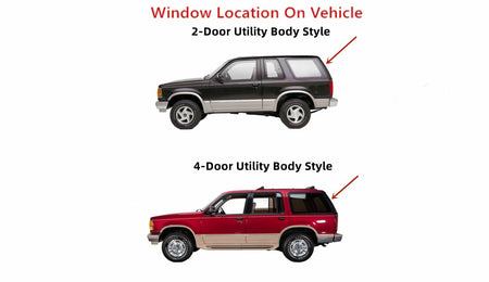 Heated Back Window Back Glass Compatible with Ford Explorer/Mazda Navajo/Mercury Mountaineer 1993-1997 Models