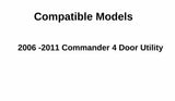 Passenger Right Side Rear Door Window Door Glass Compatible with Jeep Commander 2006-2011 Models