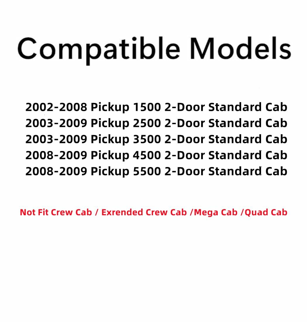 Passenger Right Side Door Window Door Glass Compatible with Dodge Ram Pickup 2 Door Standard Cab 1500 2002-2008 Modes/ 2500 3500 4500 5500 2003-2009 Models