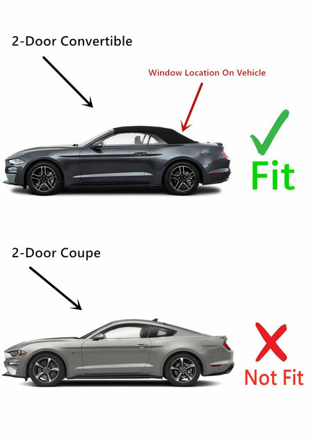 Heated Back Window Back Glass Compatible with Ford Mustang 2015-2023 2 Door Convertible Models